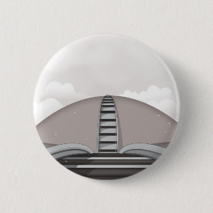 Railroad 2 Inch Round Button