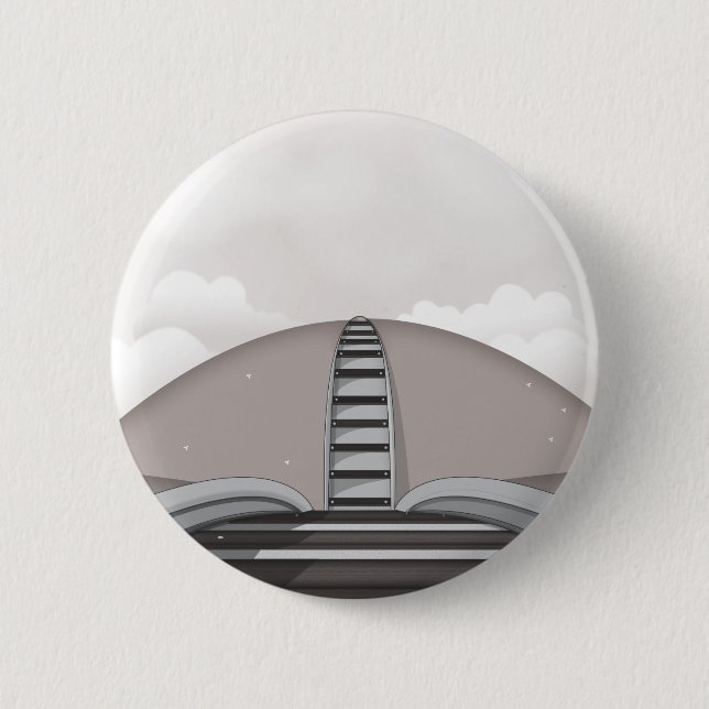 Railroad 2 Inch Round Button (Front)