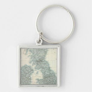 Railroad and Canals of British Isles Keychain