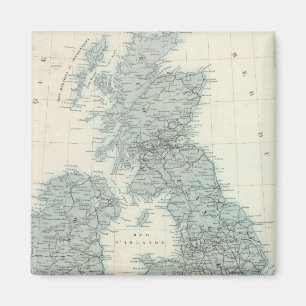 Railroad and Canals of British Isles Magnet