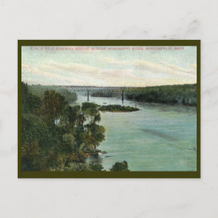 Railroad Bridge, Minneapolis MN Vintage Postcard