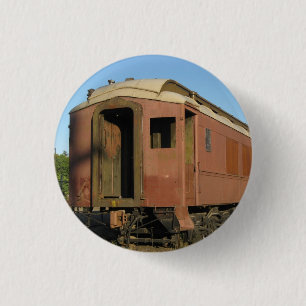 " Railroad Car ! " 1 Inch Round Button
