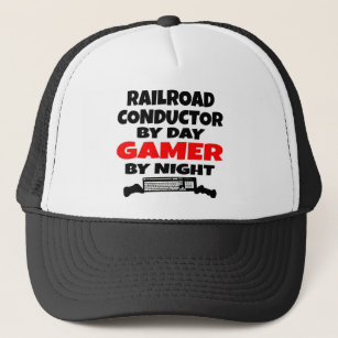 Railroad Conductor Gamer Trucker Hat