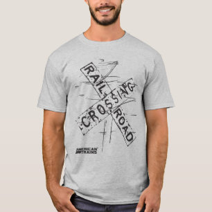 RAILROAD CROSSING by AMERICAN TRAINS T-Shirt