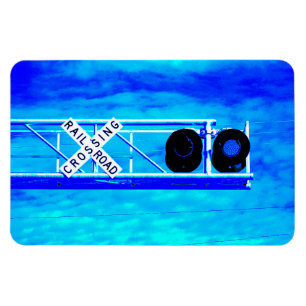 Railroad Crossing Flashers with Blue Lights Magnet