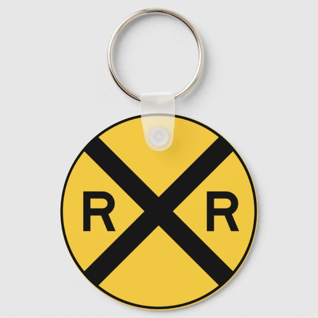 Railroad Crossing Keychain (Front)