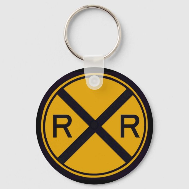Railroad Crossing Keychain (Front)