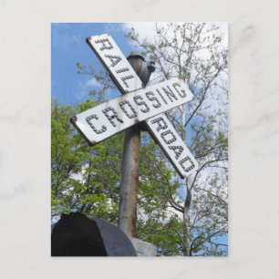 Railroad Crossing Postcard