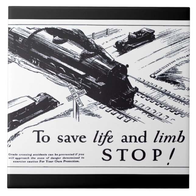 Railroad Crossing Safety 1906 Tiles (Front)