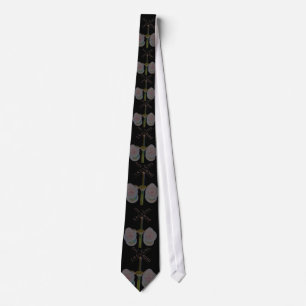 Railroad Crossing Sign Necktie, Unique Art Design Tie