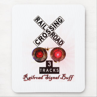 Railroad Crossing Signal Buff Mouse Pad