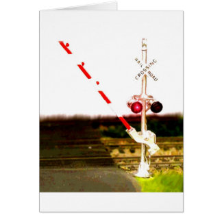Railroad Crossing Signals And Railroad Tracks