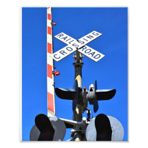 Railroad Crossing With Gate Photo Print