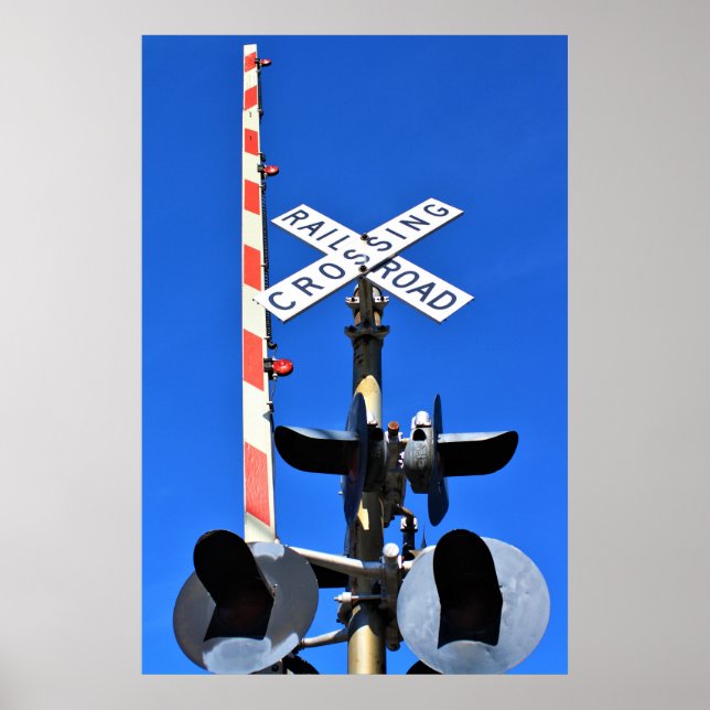Railroad Crossing With Gate Poster (Front)