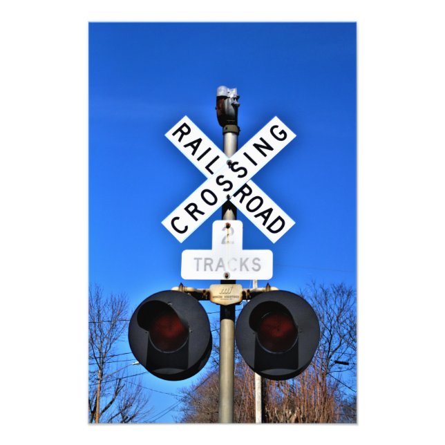Railroad Crossing With Mechanical Bell Photo Print (Front)
