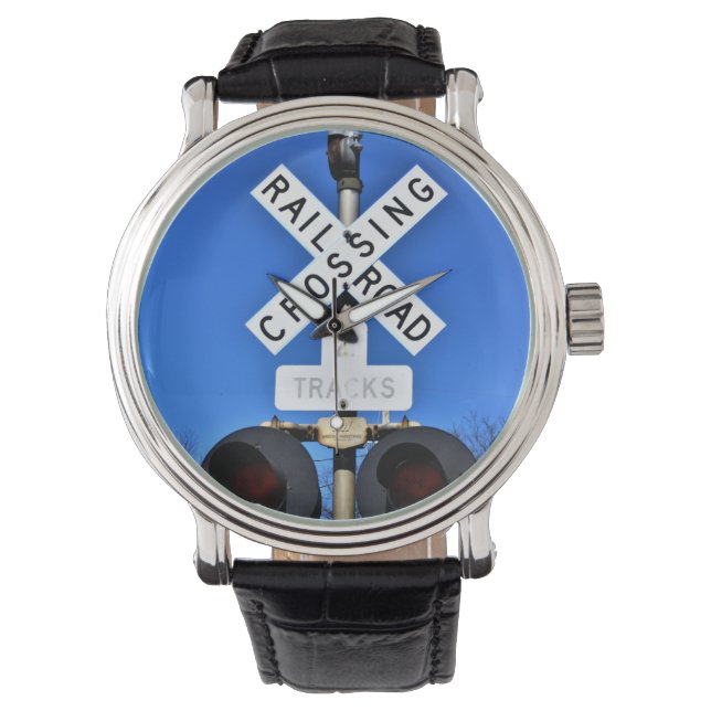 Railroad Crossing With Mechanical Bell Watch (Front)