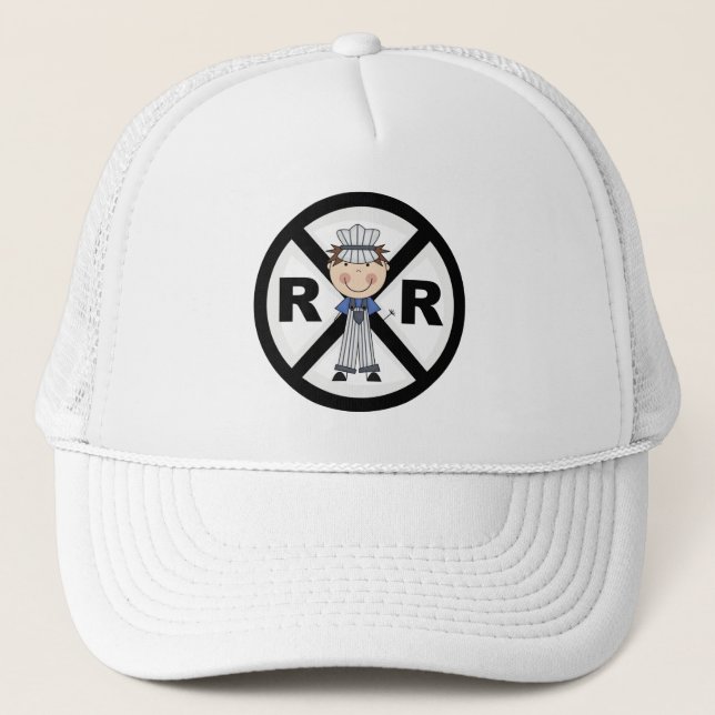 Railroad Engineer-Boy T-shirts and Gifts Trucker Hat (Front)