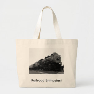 Railroad Enthusiast Large Tote Bag