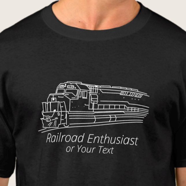 Railroad Fan Enthusiast Diesel Train Locomotive  T-Shirt (Creator Uploaded)