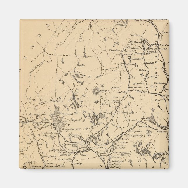 Railroad map of Maine Magnet (Front)