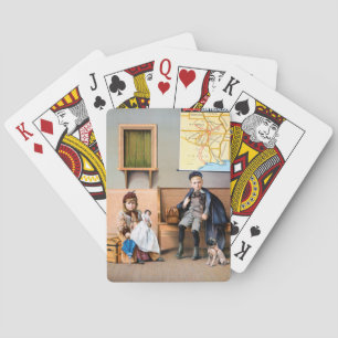 RAILROAD POSTER, 1898 PLAYING CARDS