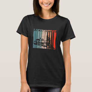 Railroad Retro Vintage Old Steam Train Locomotive  T-Shirt
