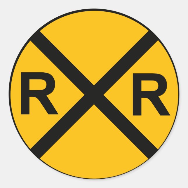 Railroad Sign Sticker (Front)