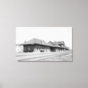 Railroad Station View Canvas Print