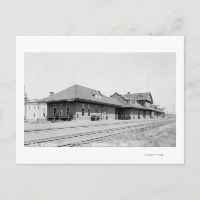 Railroad Station View Postcard (Front)