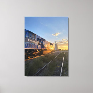Railroad Town Canvas Print
