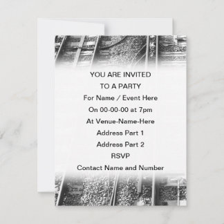 Railroad Tracks Picture. Invitation