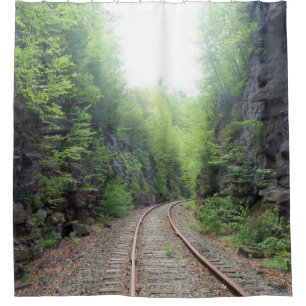 Railroad Tracks Shower Curtain