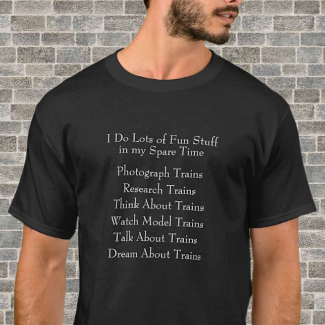 Railroad Train Lover Fan - What I Do in Spare Time T-Shirt (Creator Uploaded)