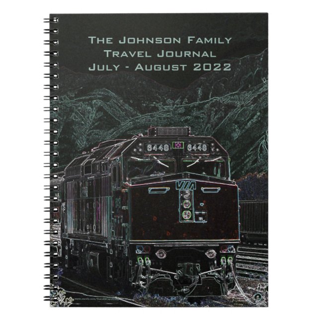 Railroad Train Travel Log Journal (Front)