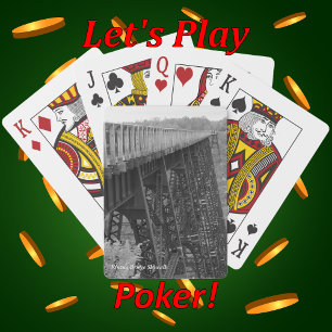 Railroad Train Trussel Kinzua Bridge Skywalk Playing Cards