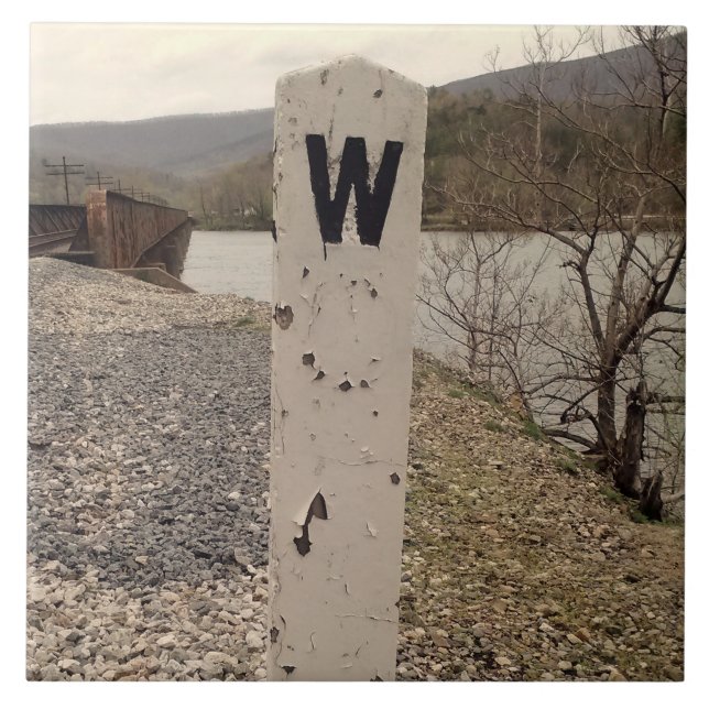 Railroad Whistle Post Tile (Front)