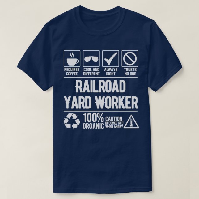 Railroad Yard Worker Job T-Shirt (Design Front)