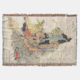 Railroads in England Throw Blanket