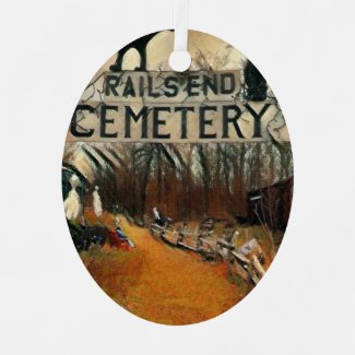 Rail's End Cemetary Ceramic Ornament