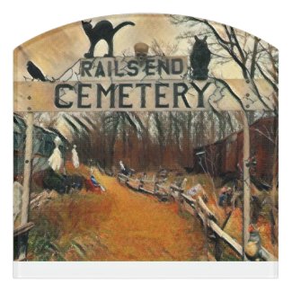 Rail's End Cemetary Contour Room Sign