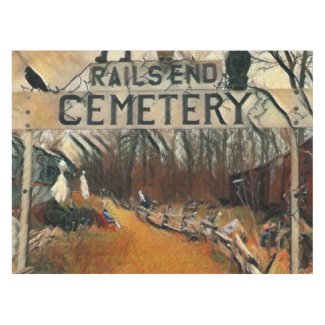 Rail's End Cemetary Small Tablecloth