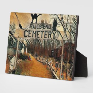 Rail's End Cemetary Tabletop Plaque with Easel