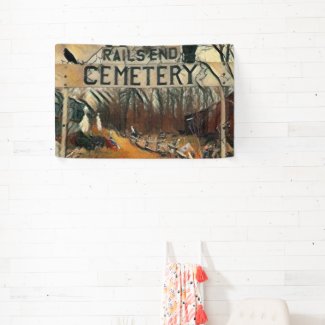 Rail's End Cemetery 2.5' x 4' Indoor Banner