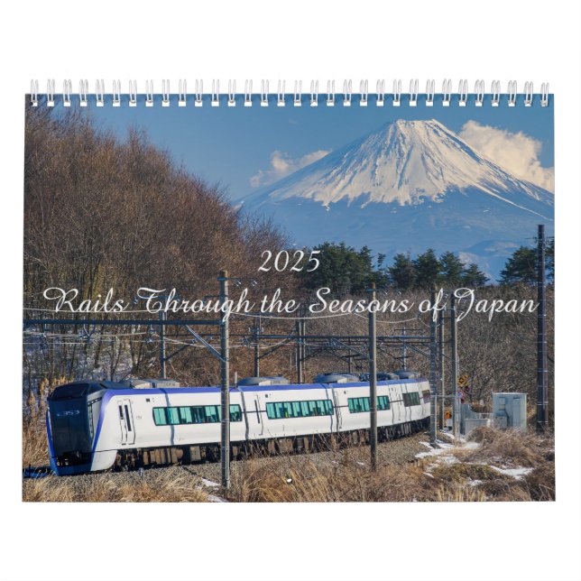Rails Through the Seasons of Japan 2025 Japanese r Calendar (Cover)