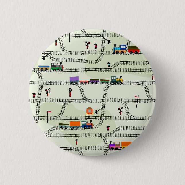 Railway 2 Inch Round Button (Front)