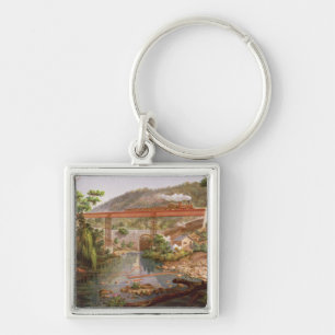 Railway Bridge at Atoyac, from 'Album of the Mexic Keychain