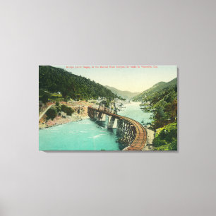 Railway Bridge over Merced River Canvas Print