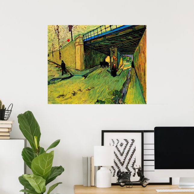 Railway Bridge over Montmajour by Vincent van Gogh Poster (Home Office)