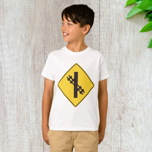 Railway Crossing Road Sign T-Shirt