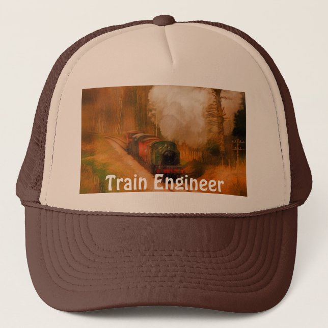 Railway Enthusiast Steam Train Engineer Hat Series (Front)